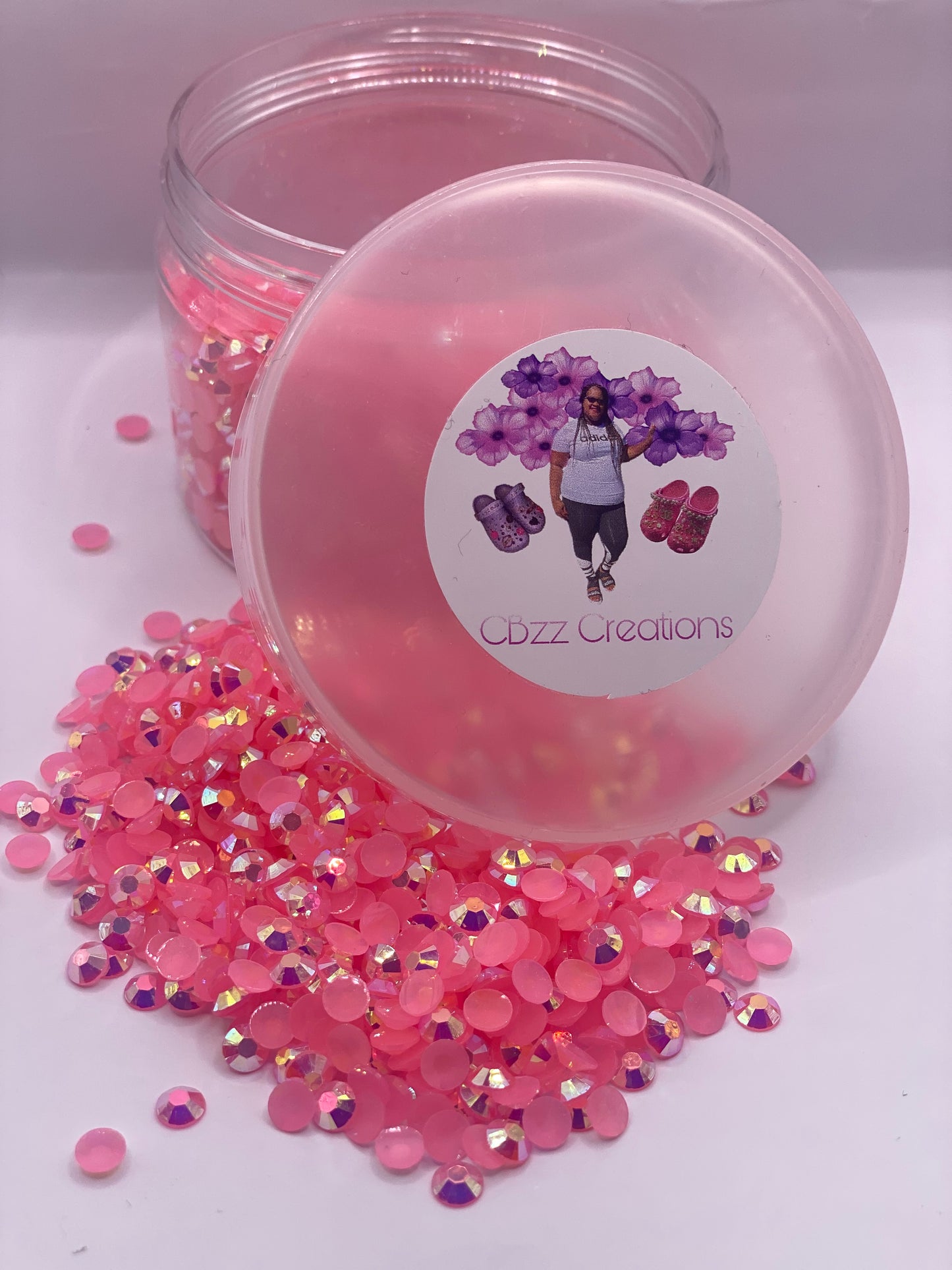 4 oz jar of translucent Rhinestones