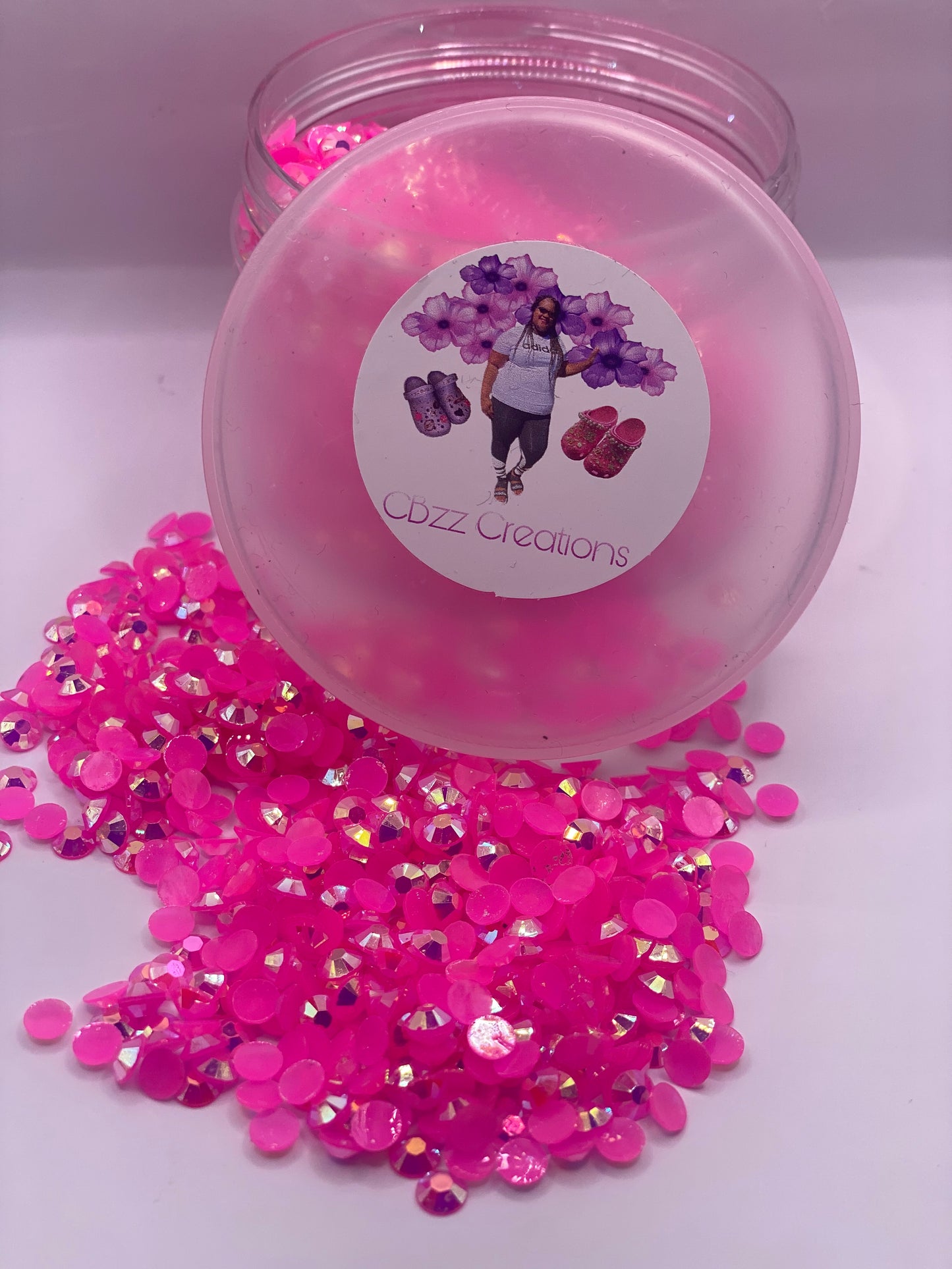 4 oz jar of translucent Rhinestones