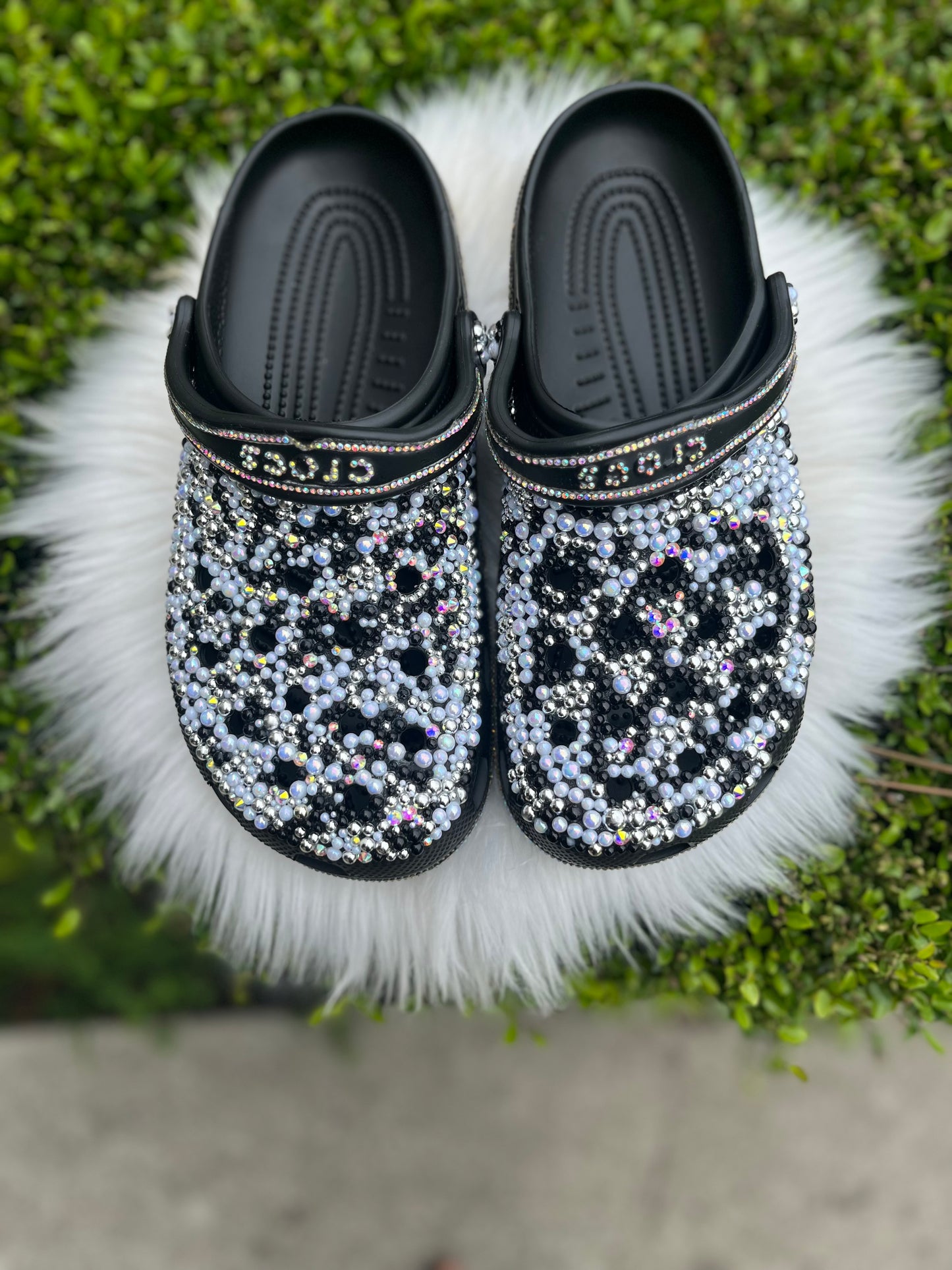 Black Blinged Croc