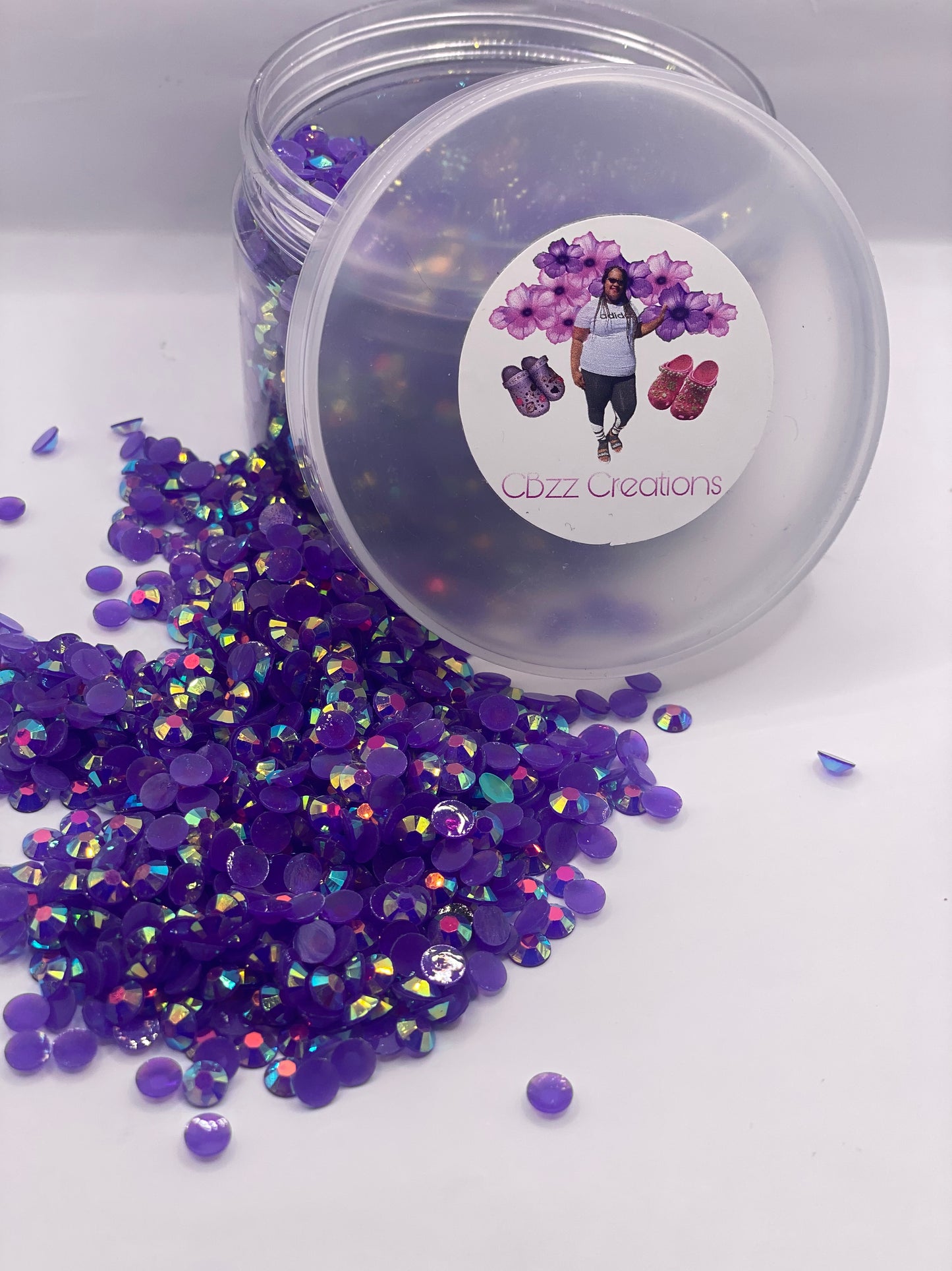 4 oz jar of translucent Rhinestones